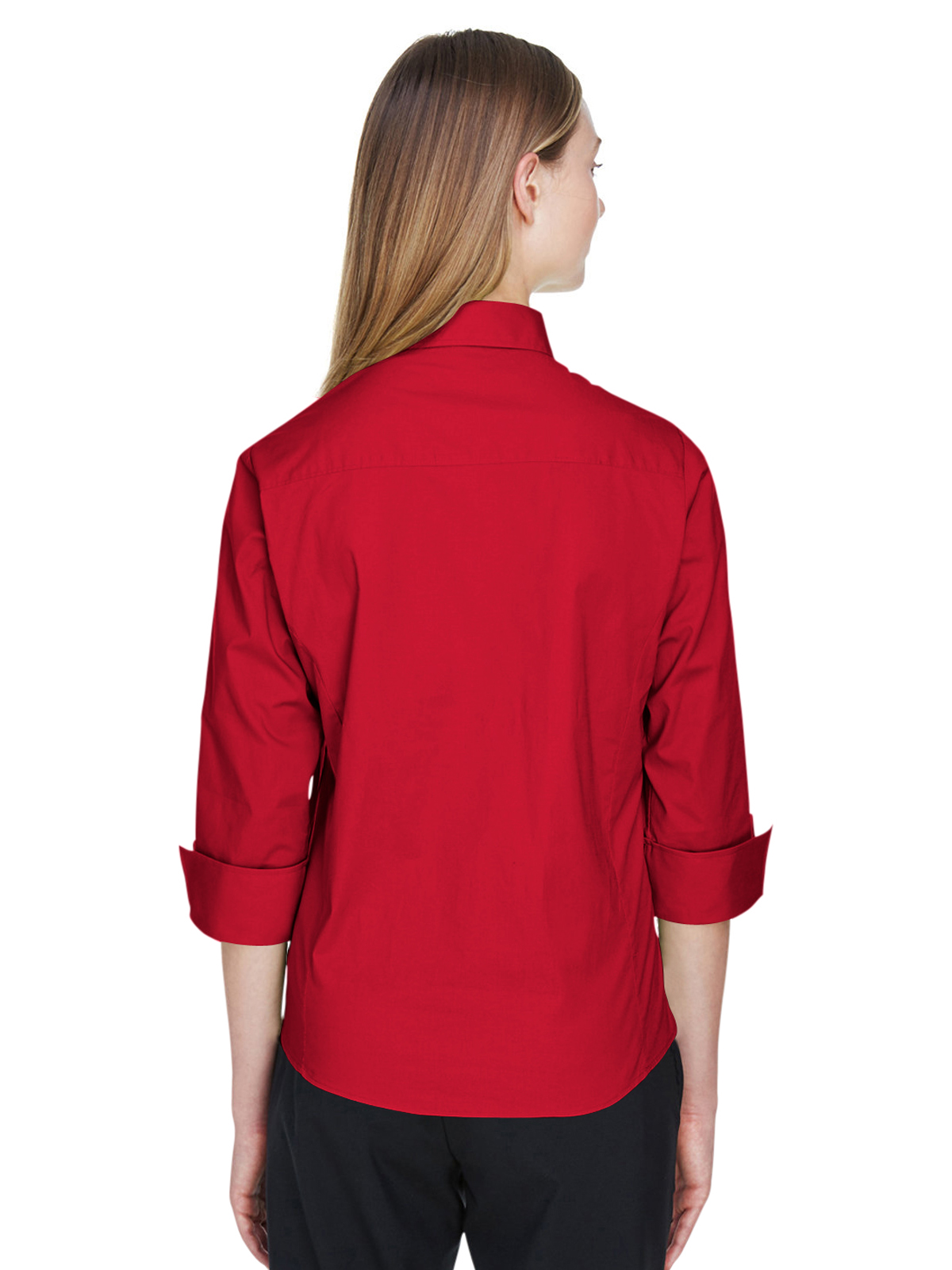 Blue Generation - Women's Pocketless 3/4-Sleeve Poplin Shirt 11