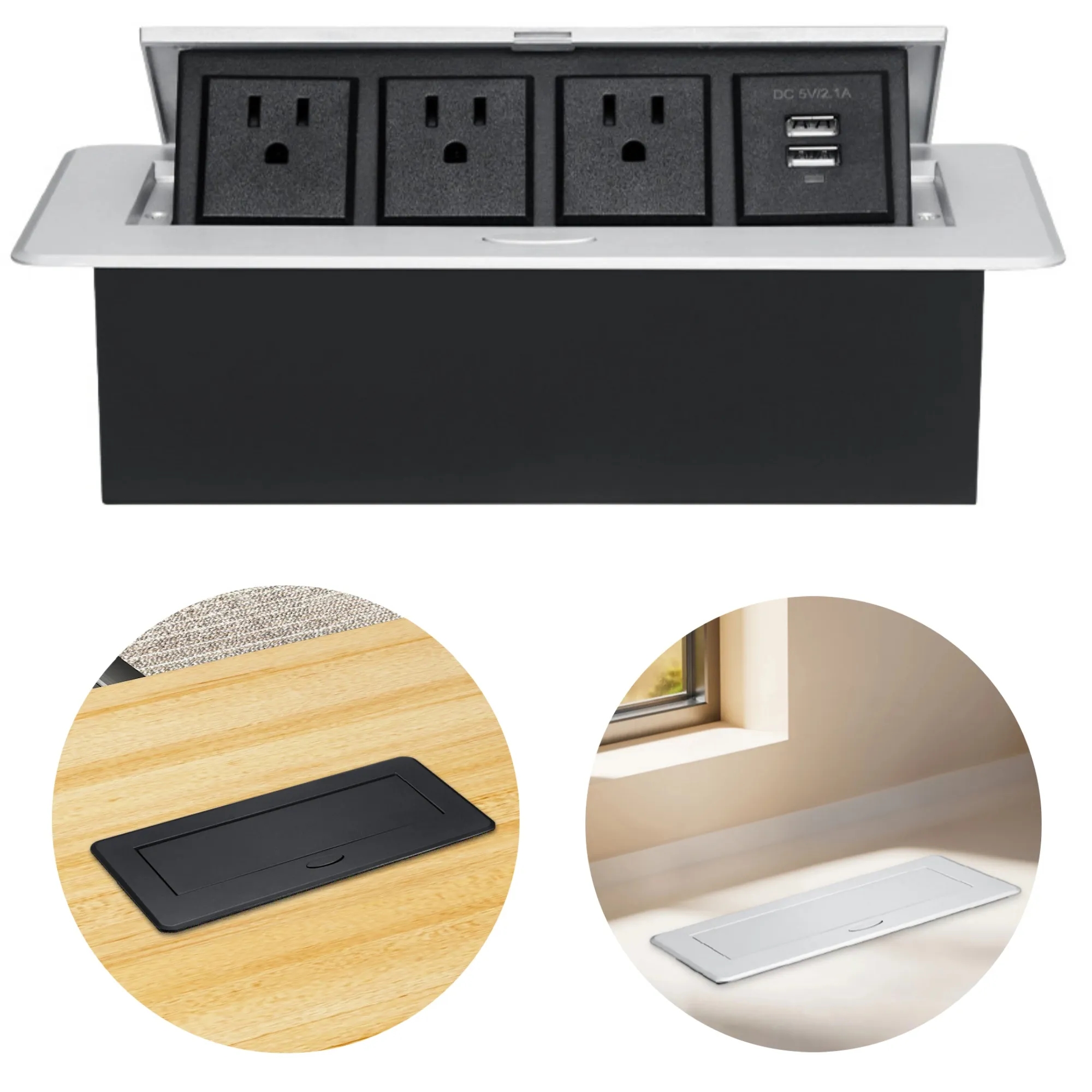 Hide Embedded Power Strip Extender With 1.5m Wire 7