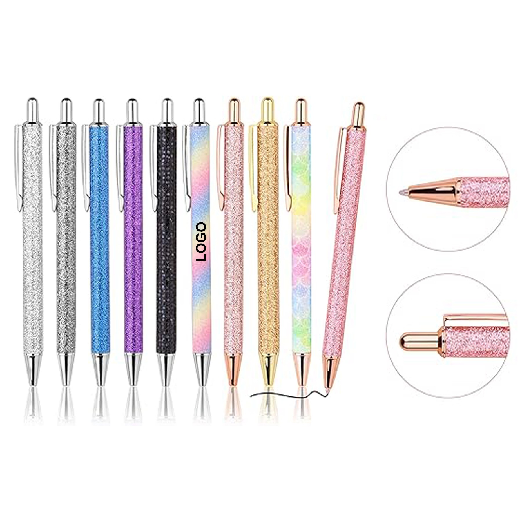 Bling Black Ink Ballpoint Pens