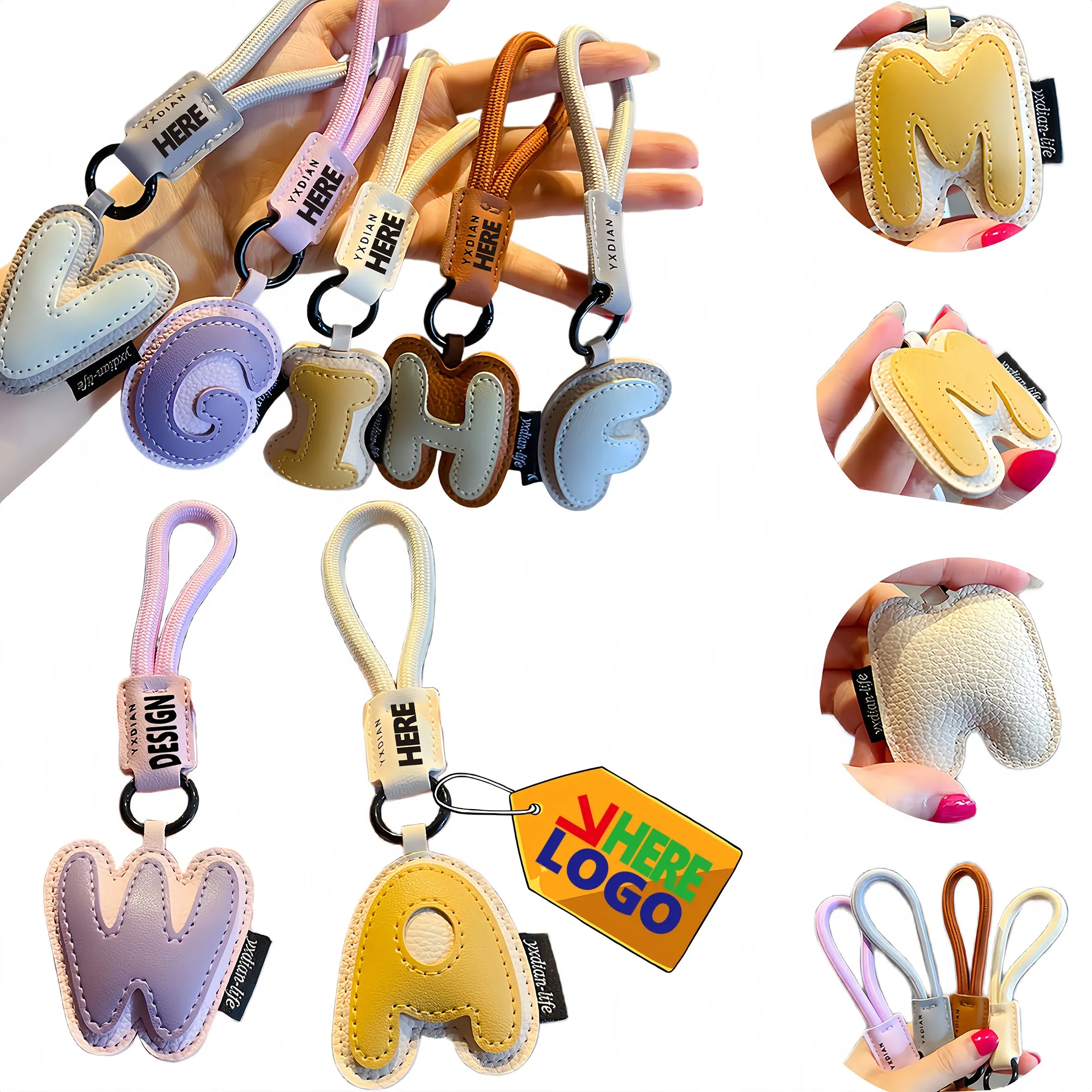 Adorable 26-Alphabet Keychain Pendant Gift