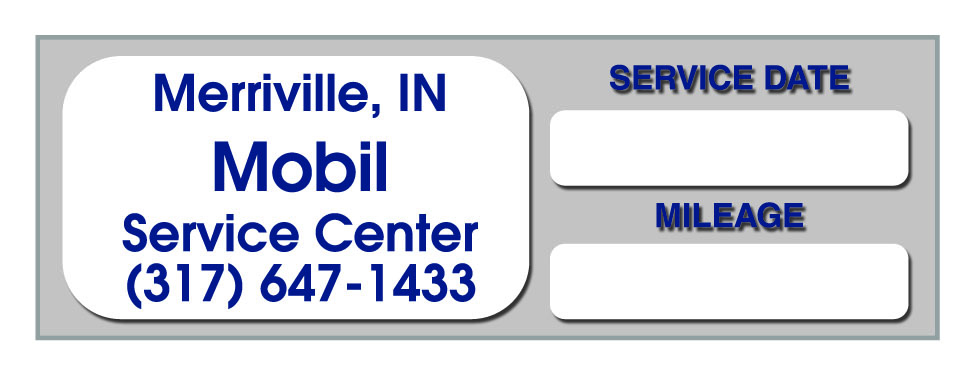 Static Cling Vehicle Service Reminder (3"x1") 3