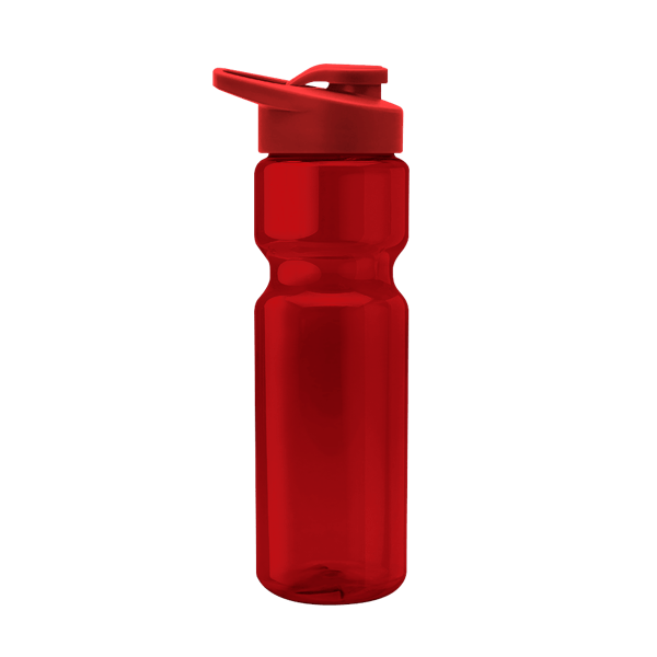 Tandem 28oz Recycled Transparent Bike Bottle w/Drink-thru Lid 12