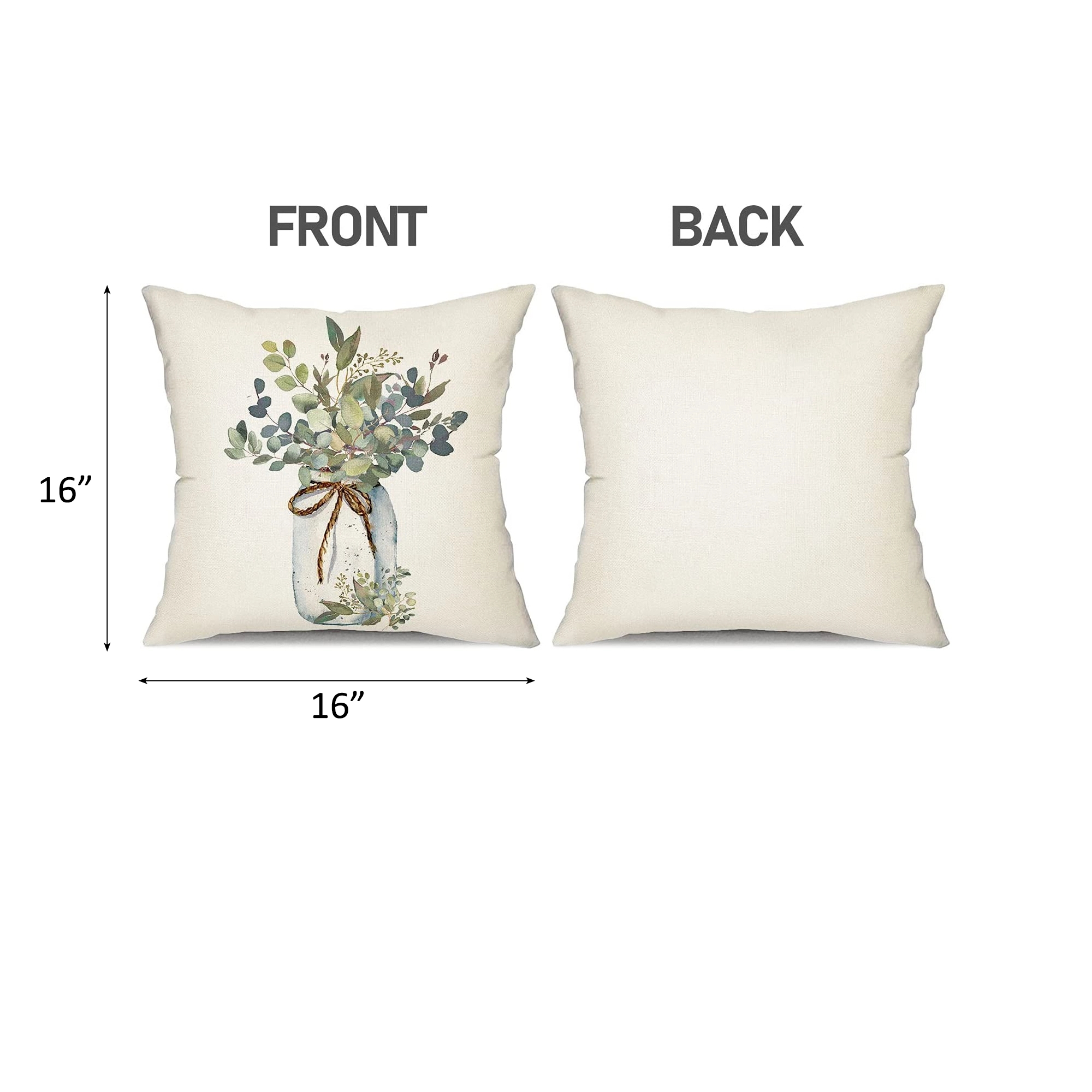 16x16 Linen Square Pillow Cases 2
