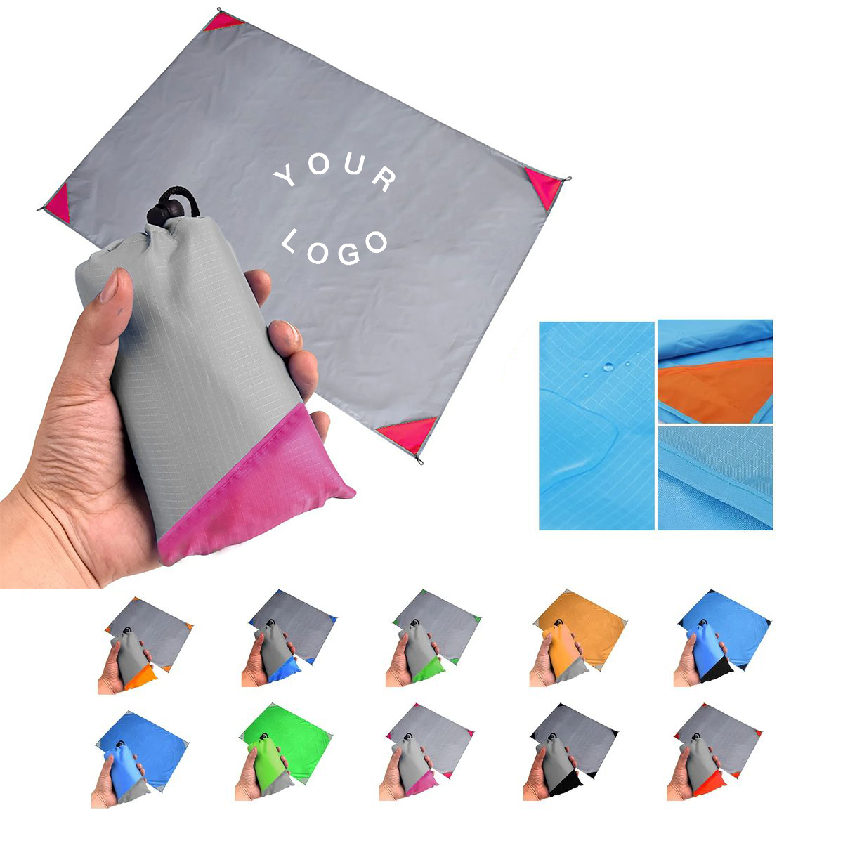 Oxford Picnic Mat with 82 Inch Wide Waterproof Coverage 13