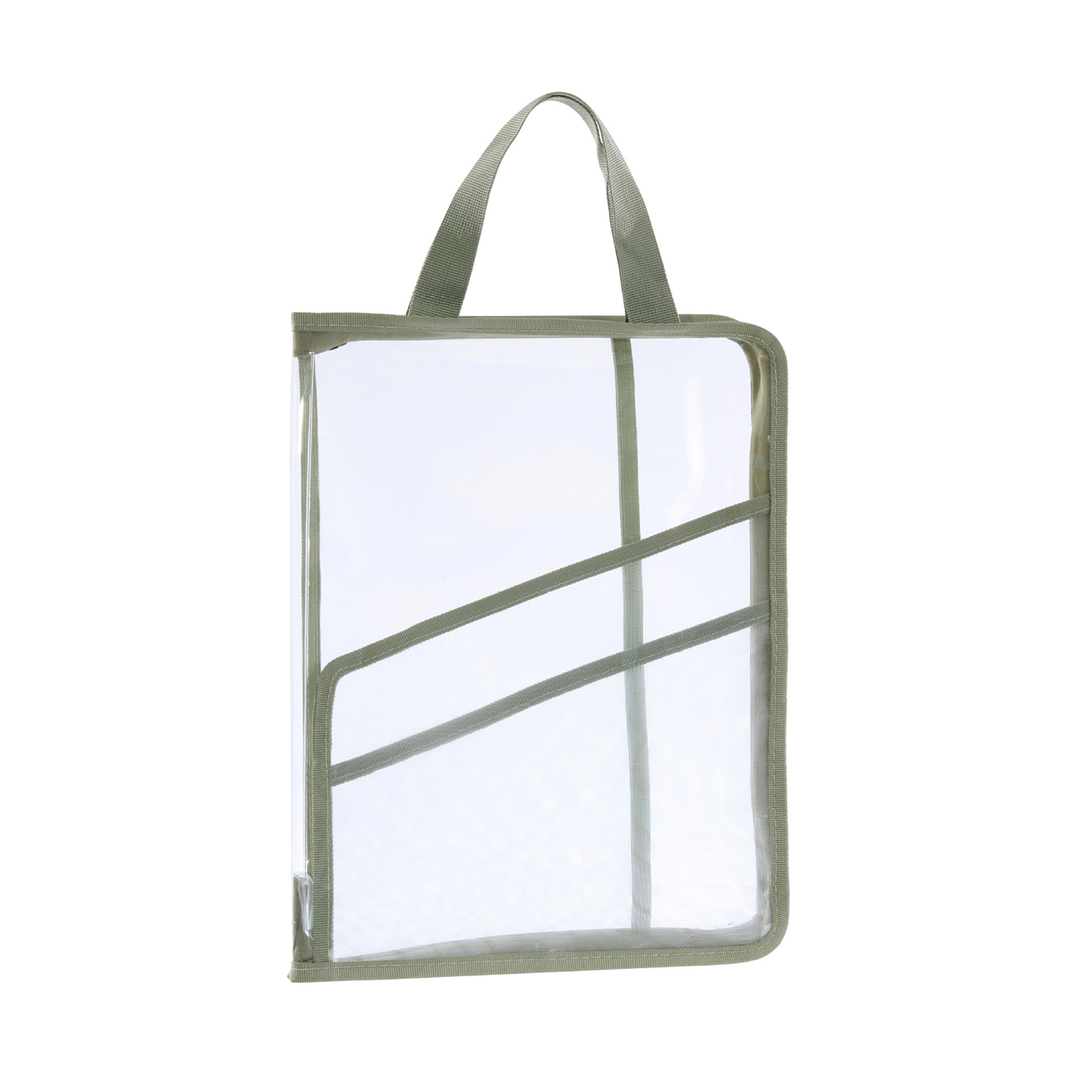 A4 PVC Clear Zipper Book Pouches File Bag with Handle 4