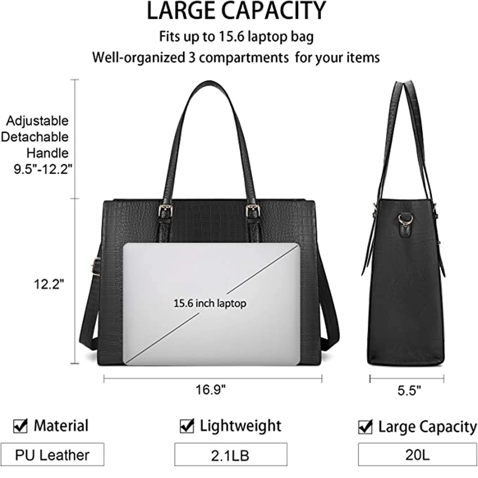 Laptop Bag For Women 15.6 Inch 5