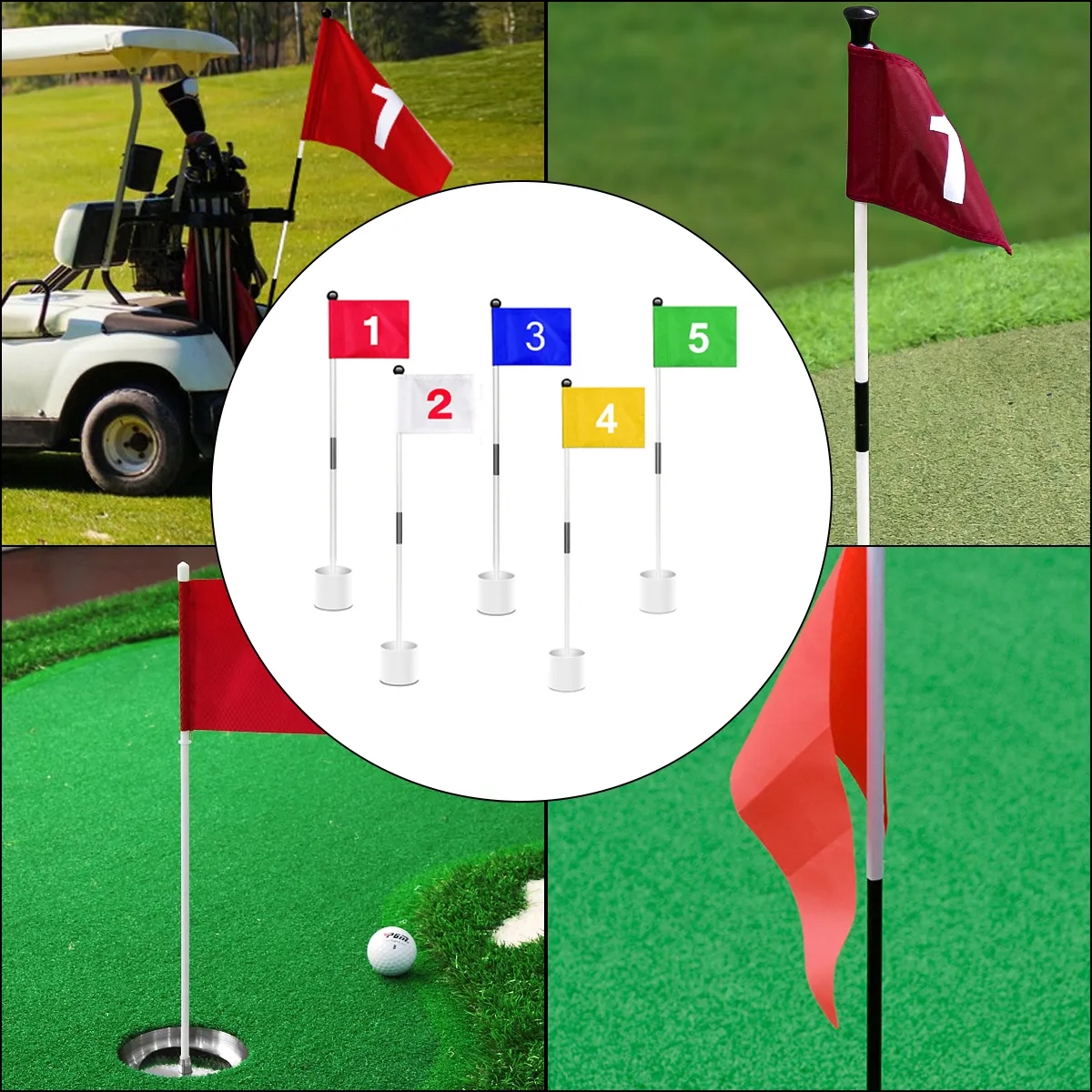 Portable Golf Target Flags for Practice & Course 13