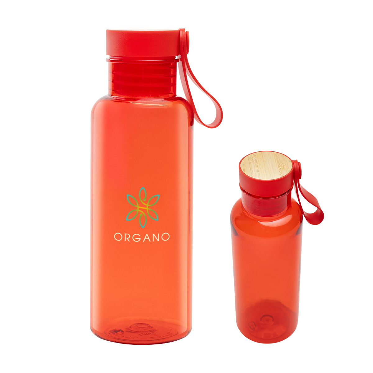 20 Oz. Case rPET Bottle with Bamboo Accent Lid and Silicone Easy Carry Handle 7