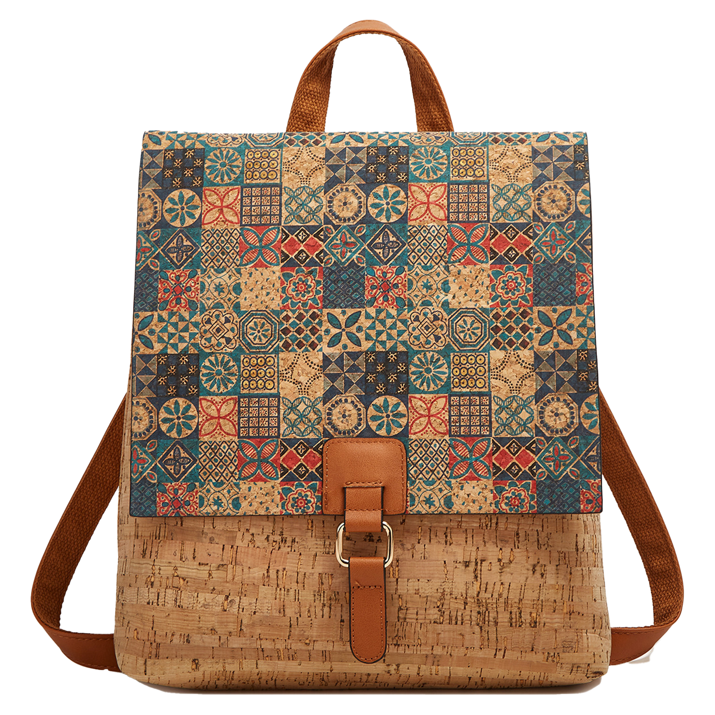 Polyester Large Capacity Retro Printed Backpack 2