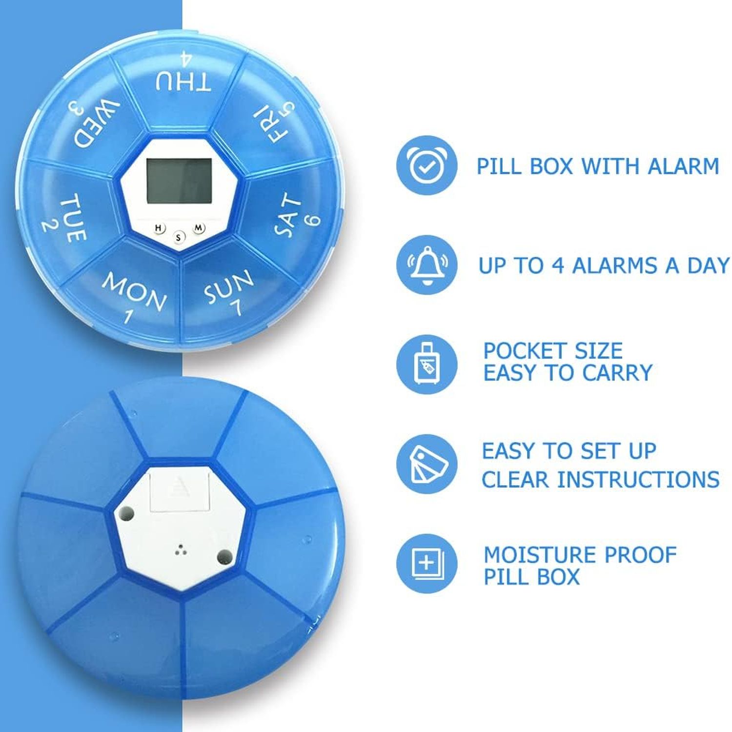 Weekly Pill Box with Alarm 4