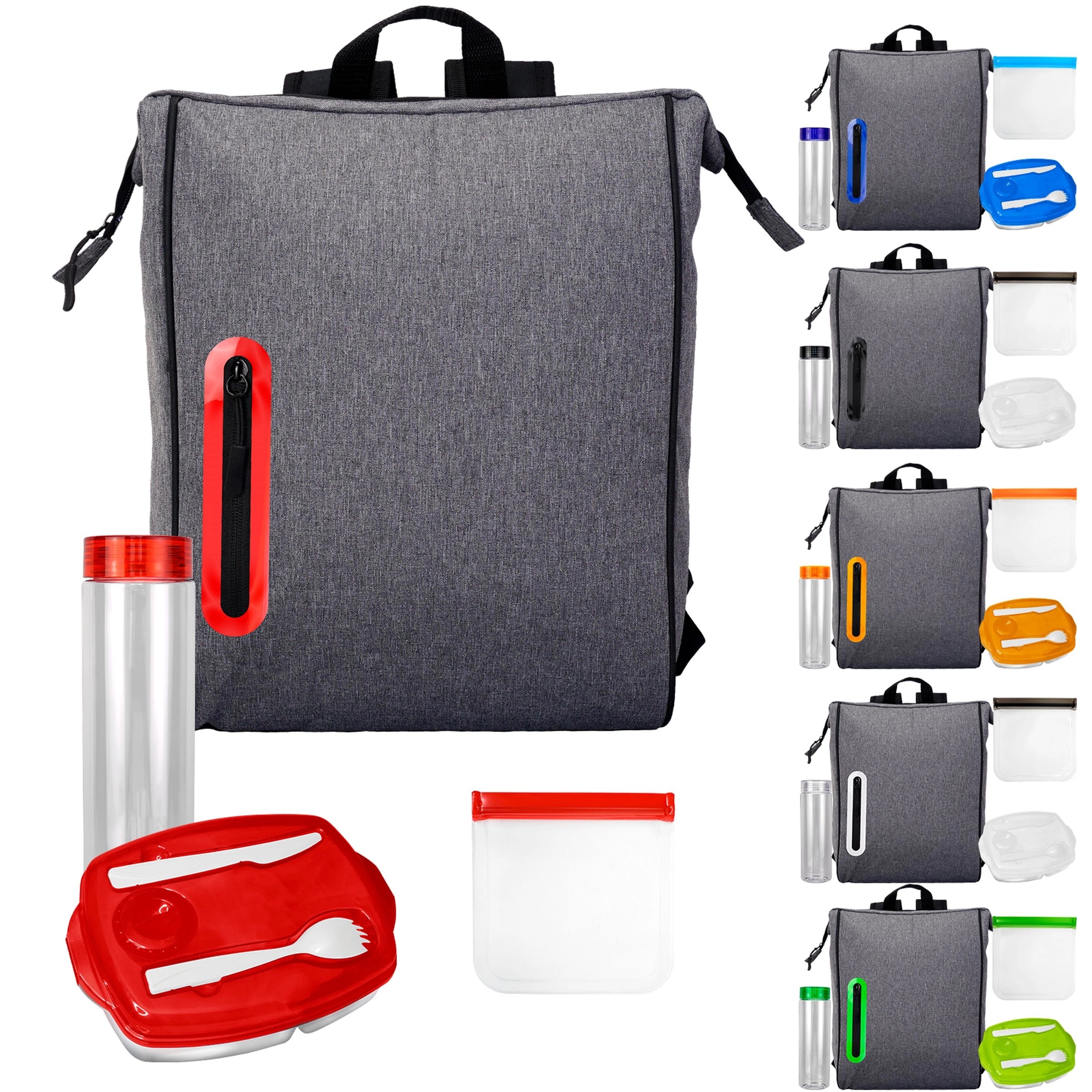 Locking Lid Sandwich & Drink Oval Lunch Cooler 7