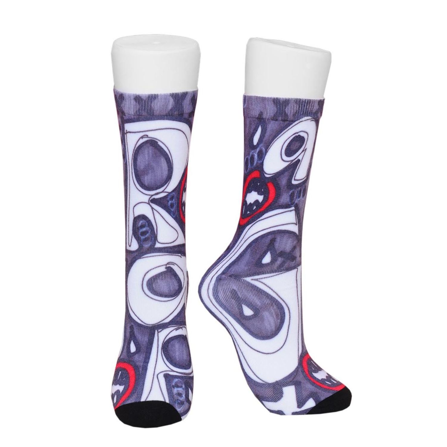 Mid Crew 360 digital print unisex socks w/ full customization 3