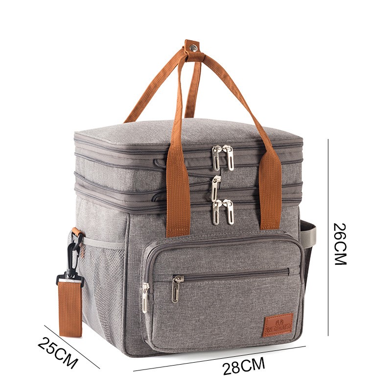 Double Layer Cooler Insulated Ice Lunch Bag 2