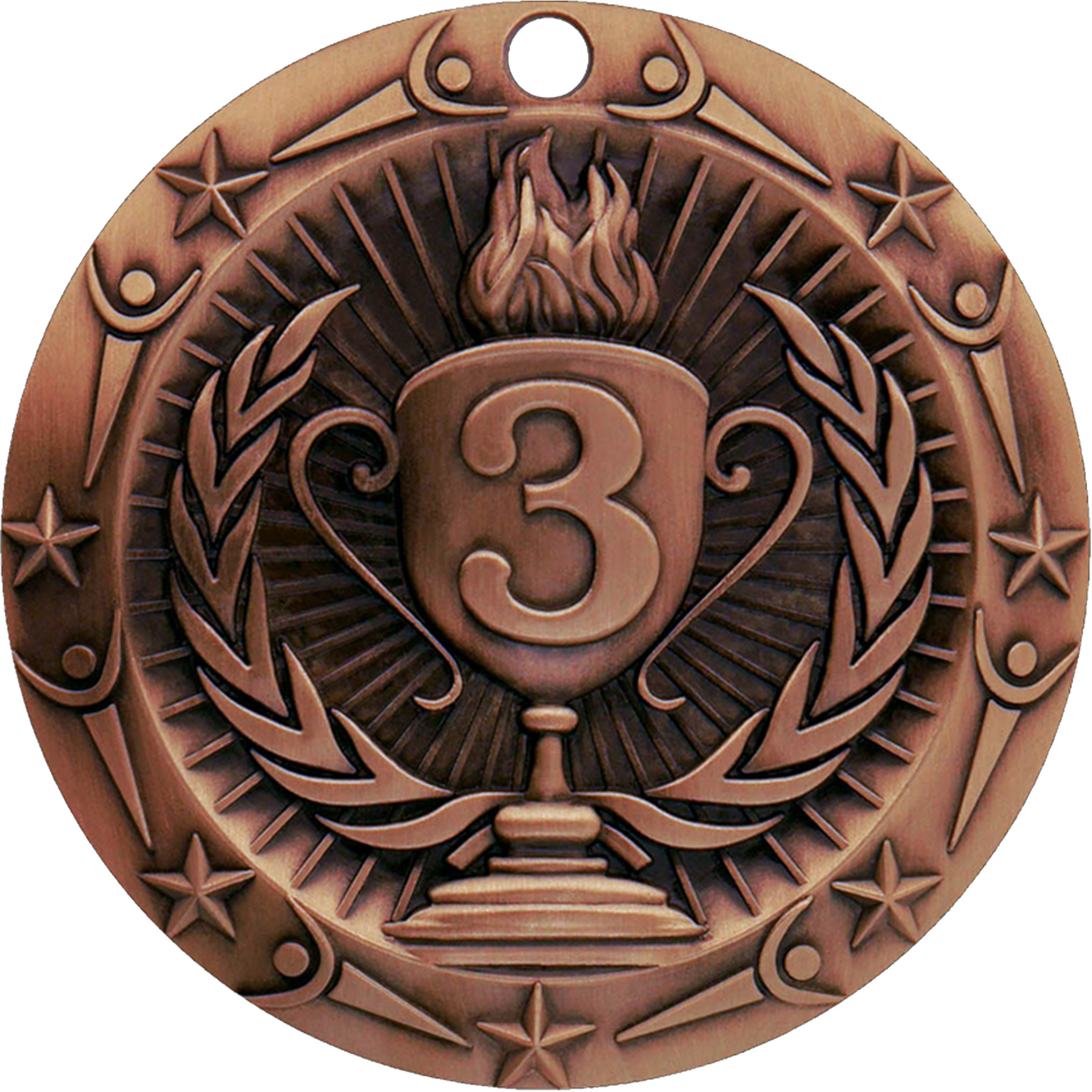 Stock World Class Sports & Academic Medals: 3rd Place
