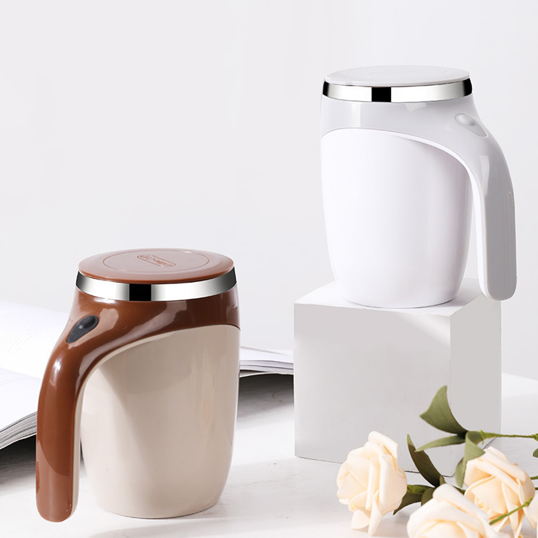 13 Oz. Fully Automatic Stirring Magnetic Rotating Coffee Cup 4