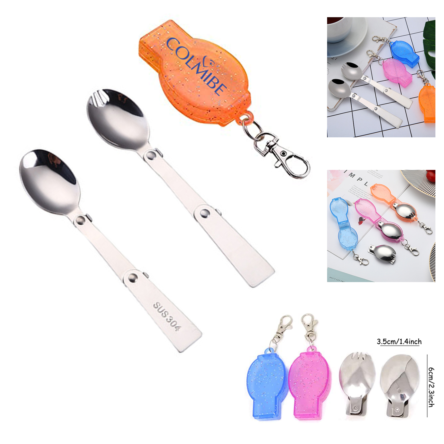 Portable Folding Stainless Steel Spoon 2