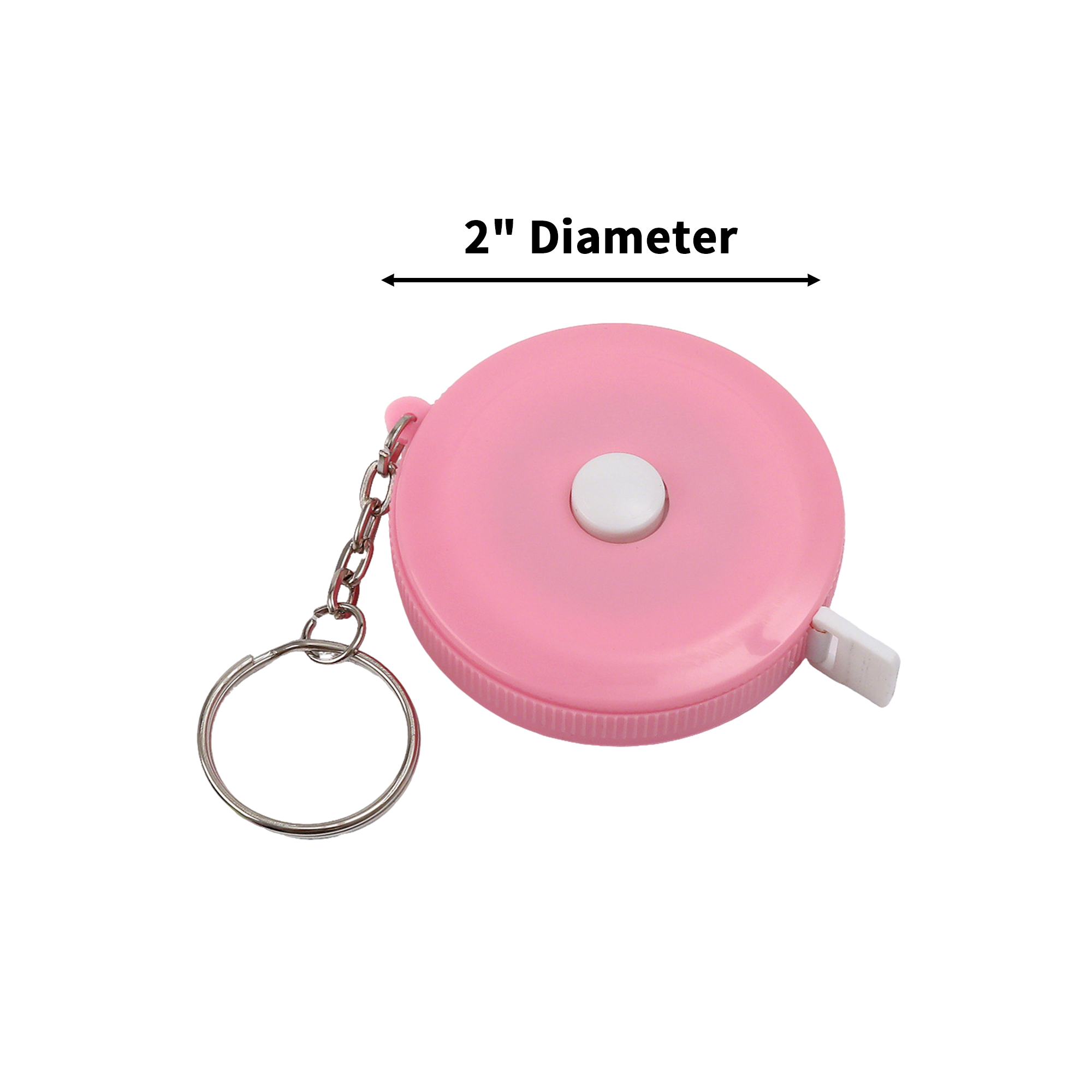 Pocket Size Measuring Tape Keychain 2" Diameter 6