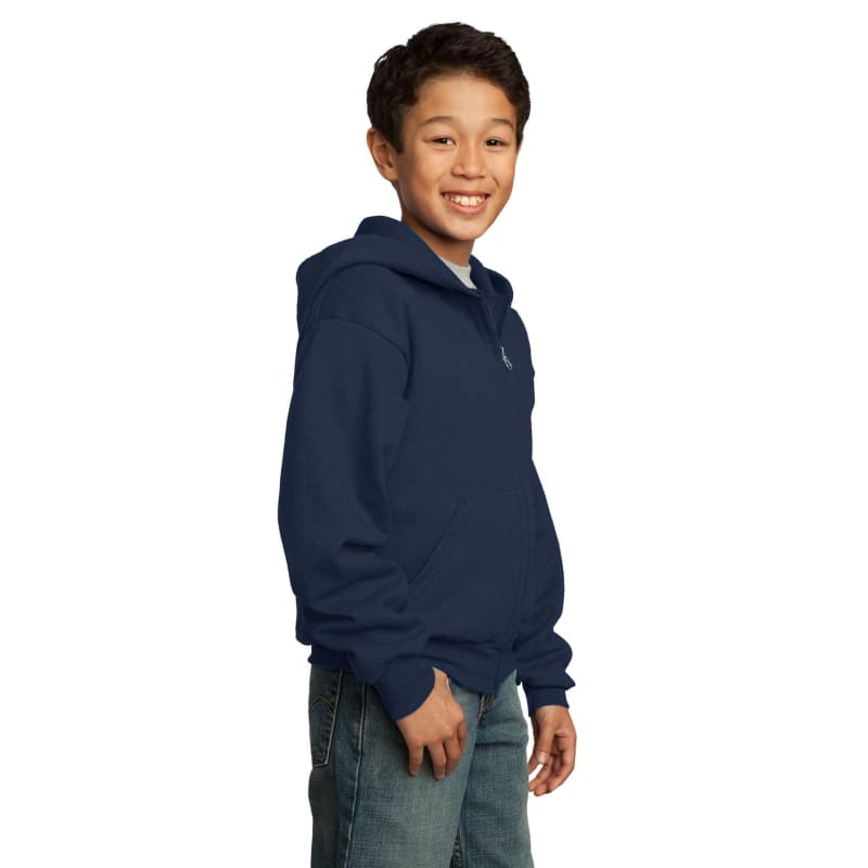 Port & Company - Youth Core Fleece Full-Zip Hooded Sweatshirt. 28