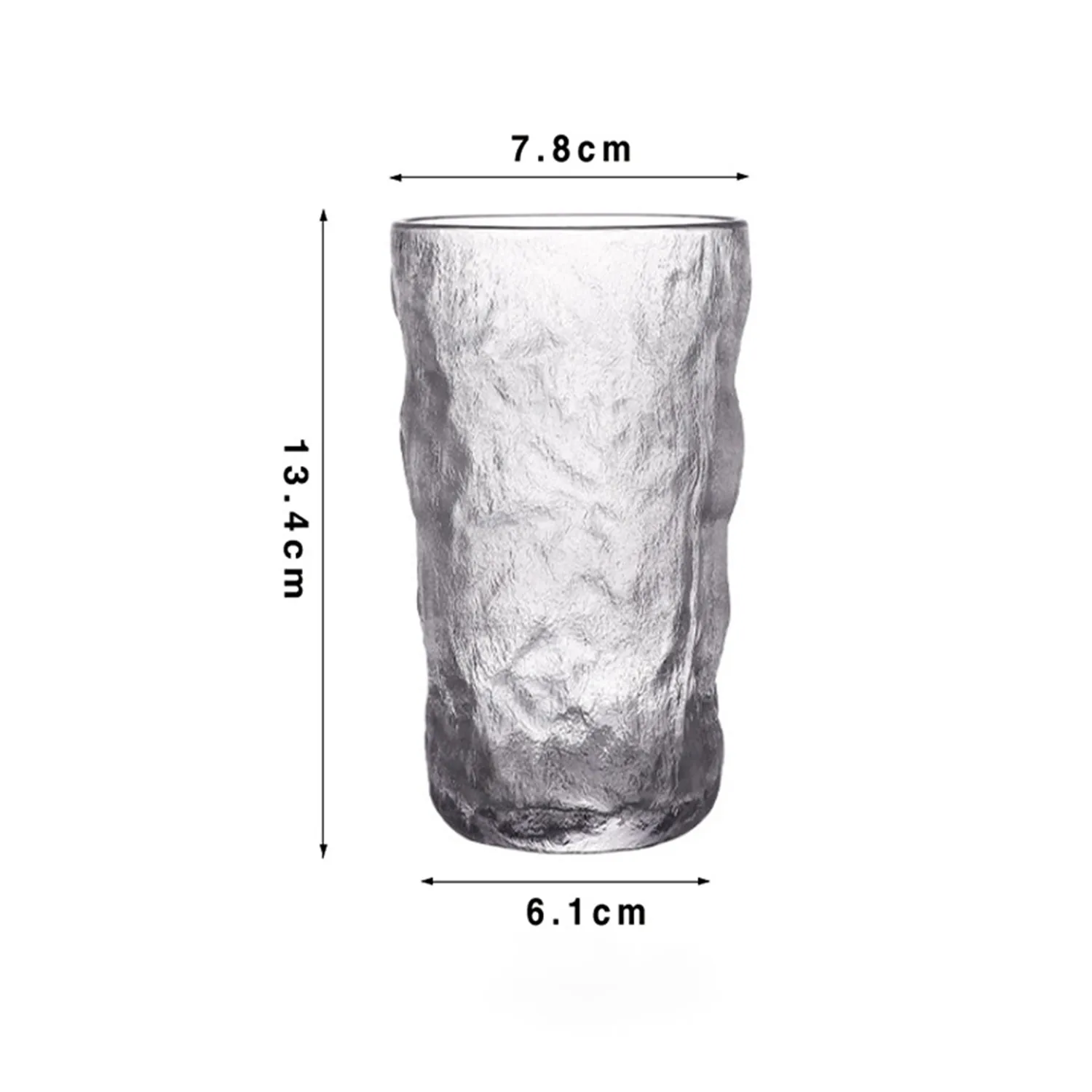 10Oz Glacier Pattern Glass Cup 1