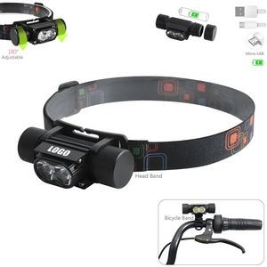 Headlamp Flashlight With 5 Lighting Modes And Elastic Band 27