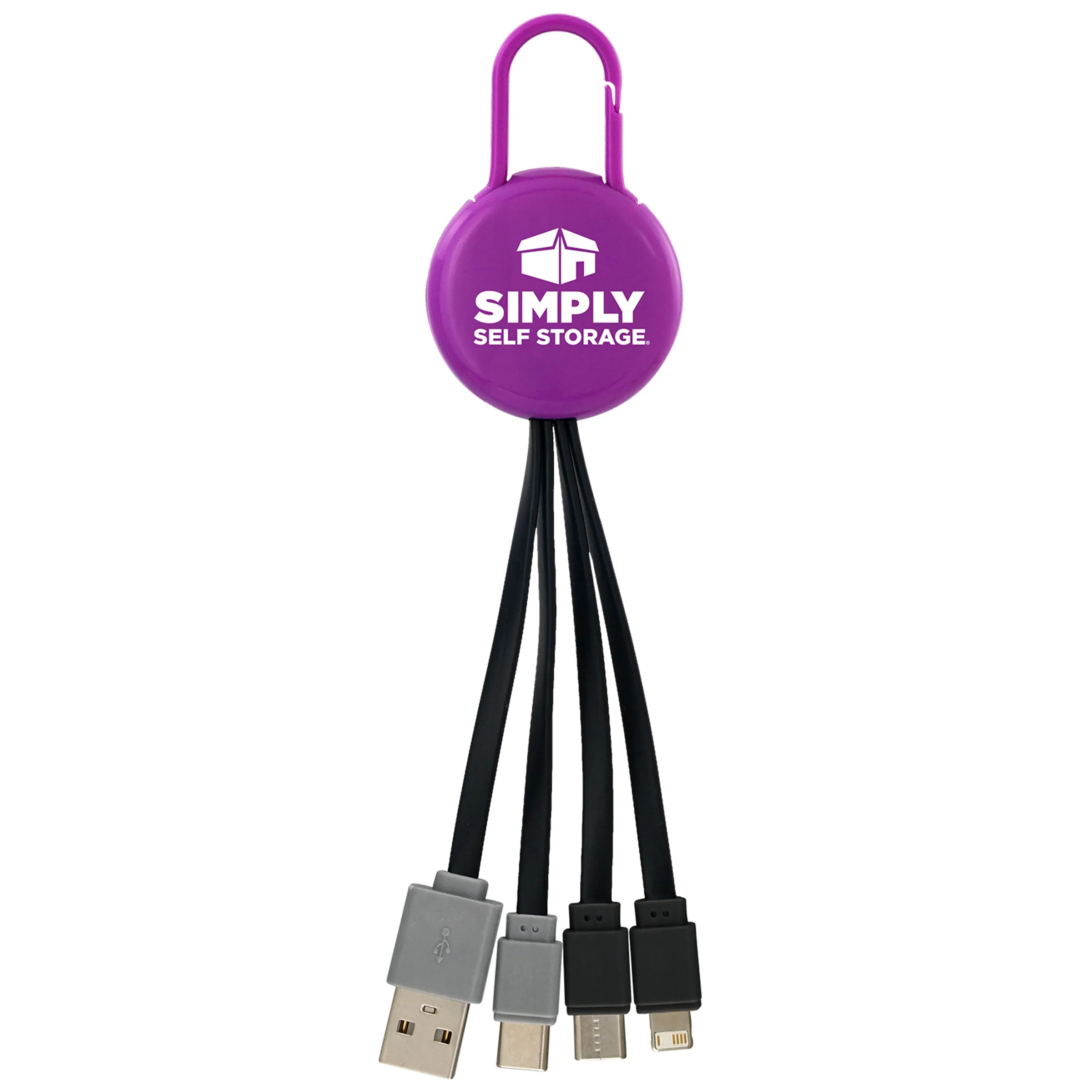COLORFUL CLIP DUAL INPUT 3 IN 1 CHARGING CABLE 8