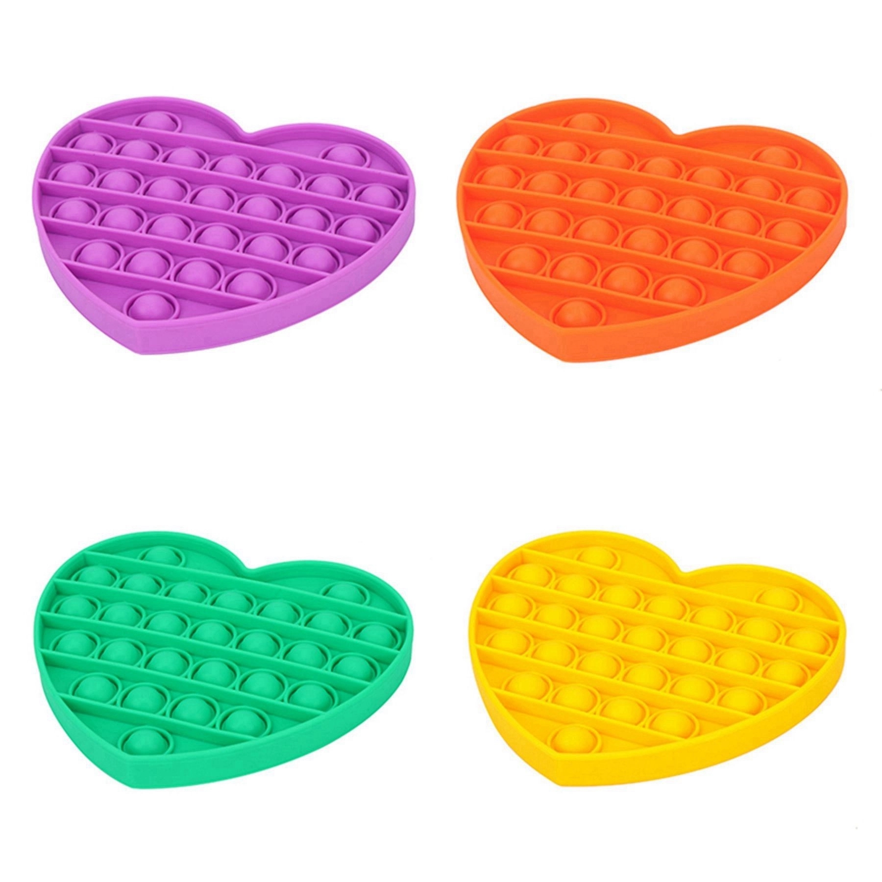 Heart Shape Push Pop Bubble Fidget Toy 4