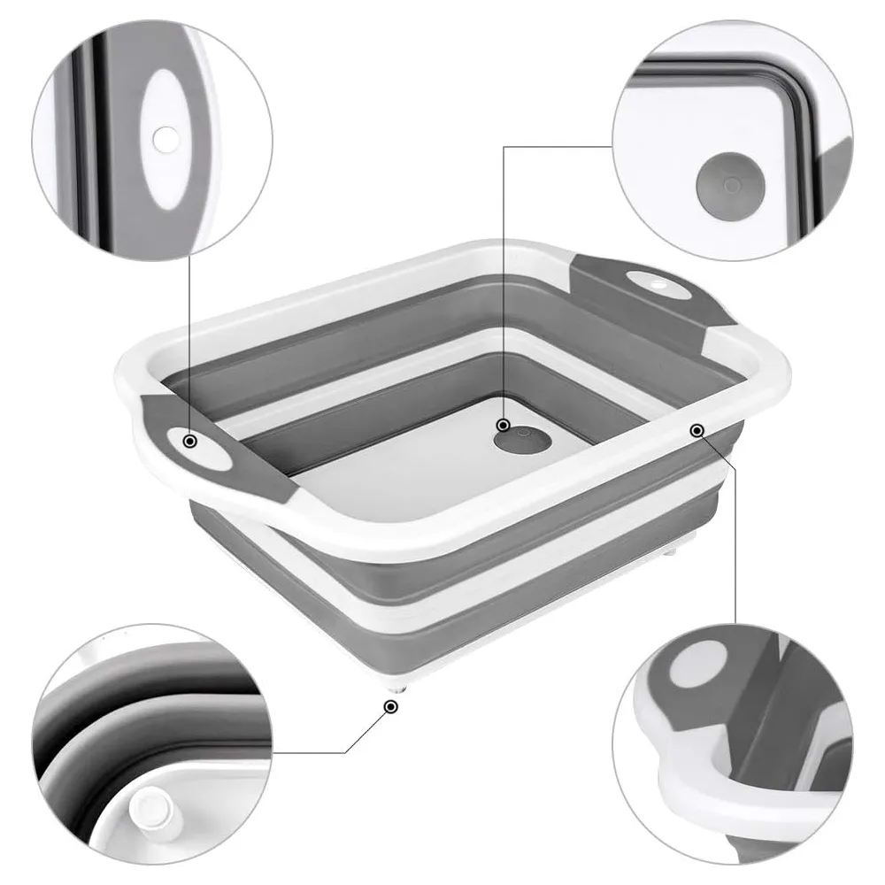 Multifunctional Kitchen Collapsible Cutting Board Basket 5