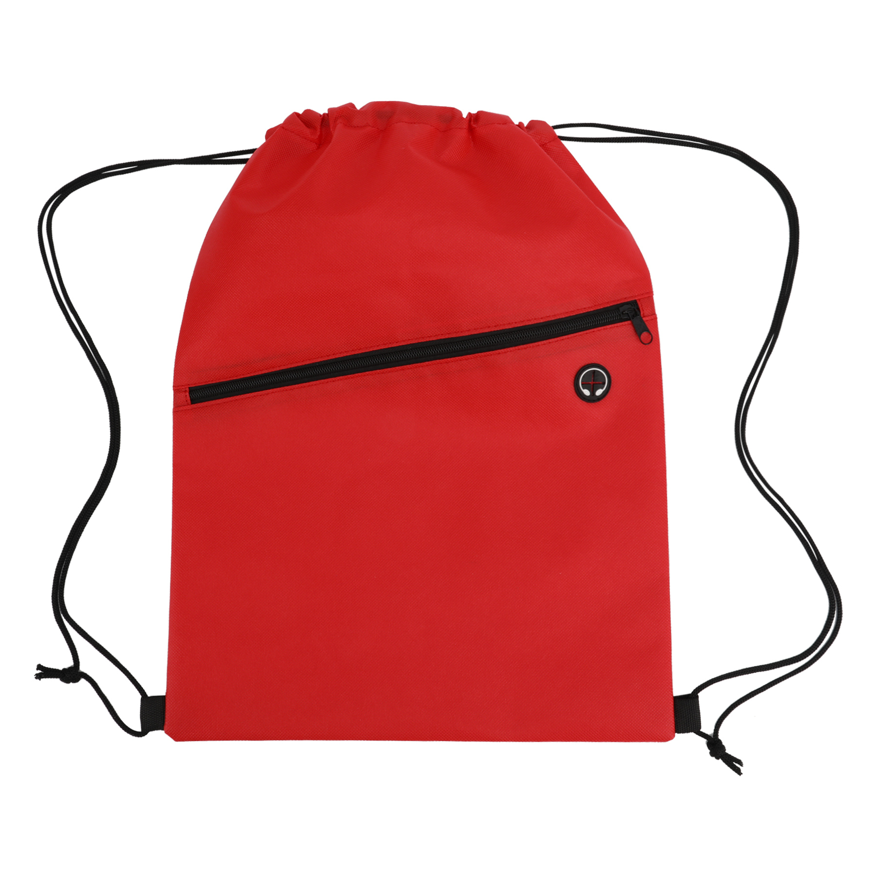 Non-Woven Sports Drawstring Bag with Front Zipper 52