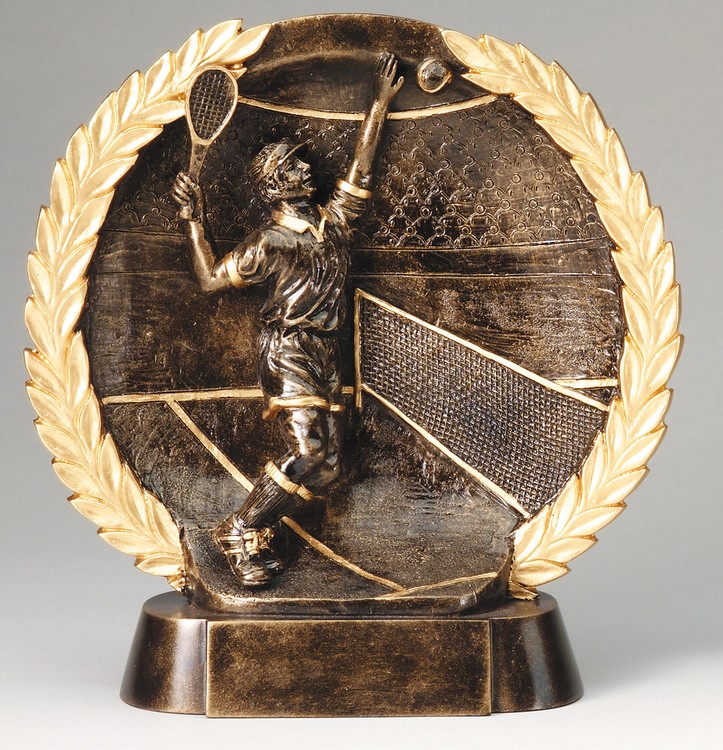 Tennis Male High Relief Circular Plate Award 2