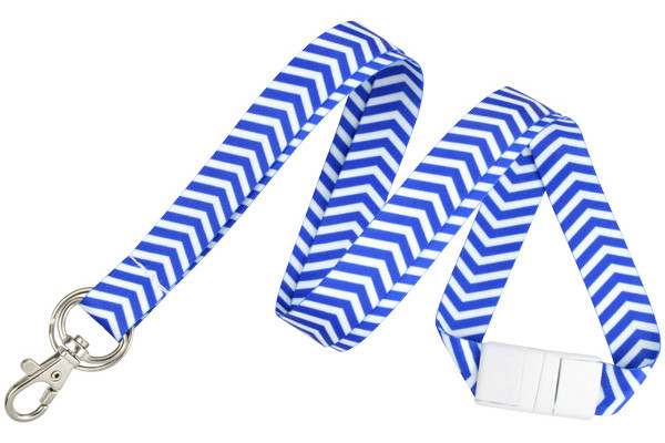 Zig-Zag Breakaway Lanyard (Blue) 1