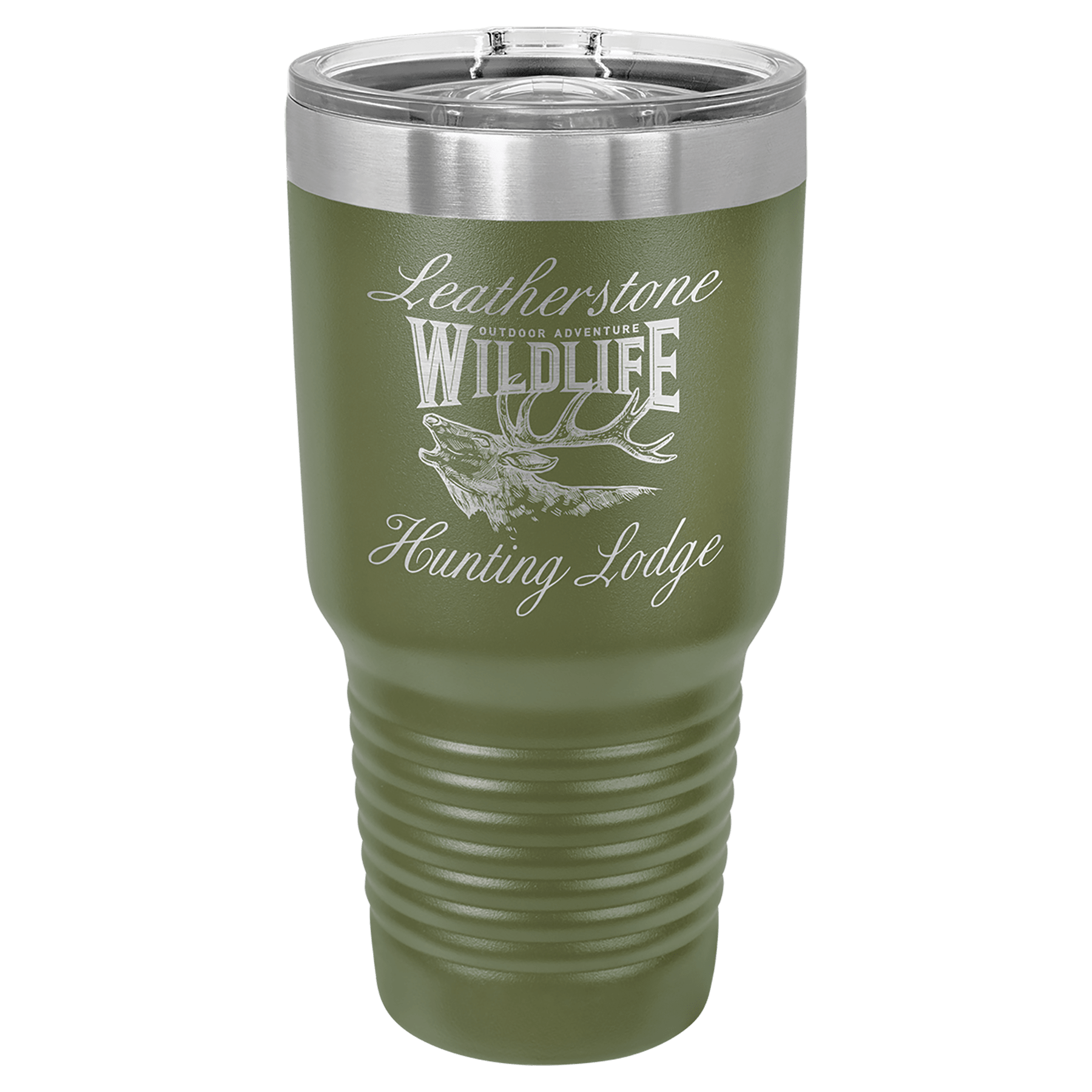 30 oz. Olive Green Laser Engraved Polar Camel Ringneck Tumblers w/Slider Lid 2