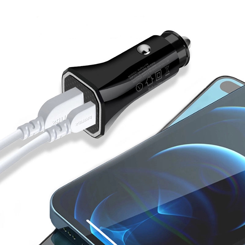 Custom Compact USB PD Dual Car Port Chargers 3