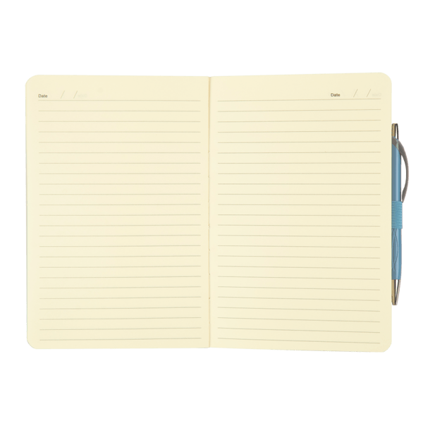 Crosshatch PU Notebook With Pen 35