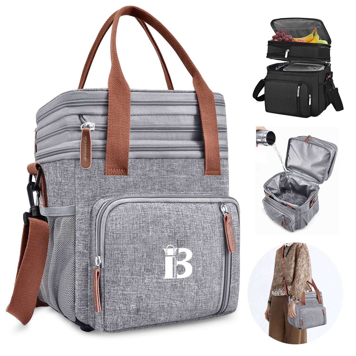 Oxford Crossbody Cooler Insulated Lunch Bag 7