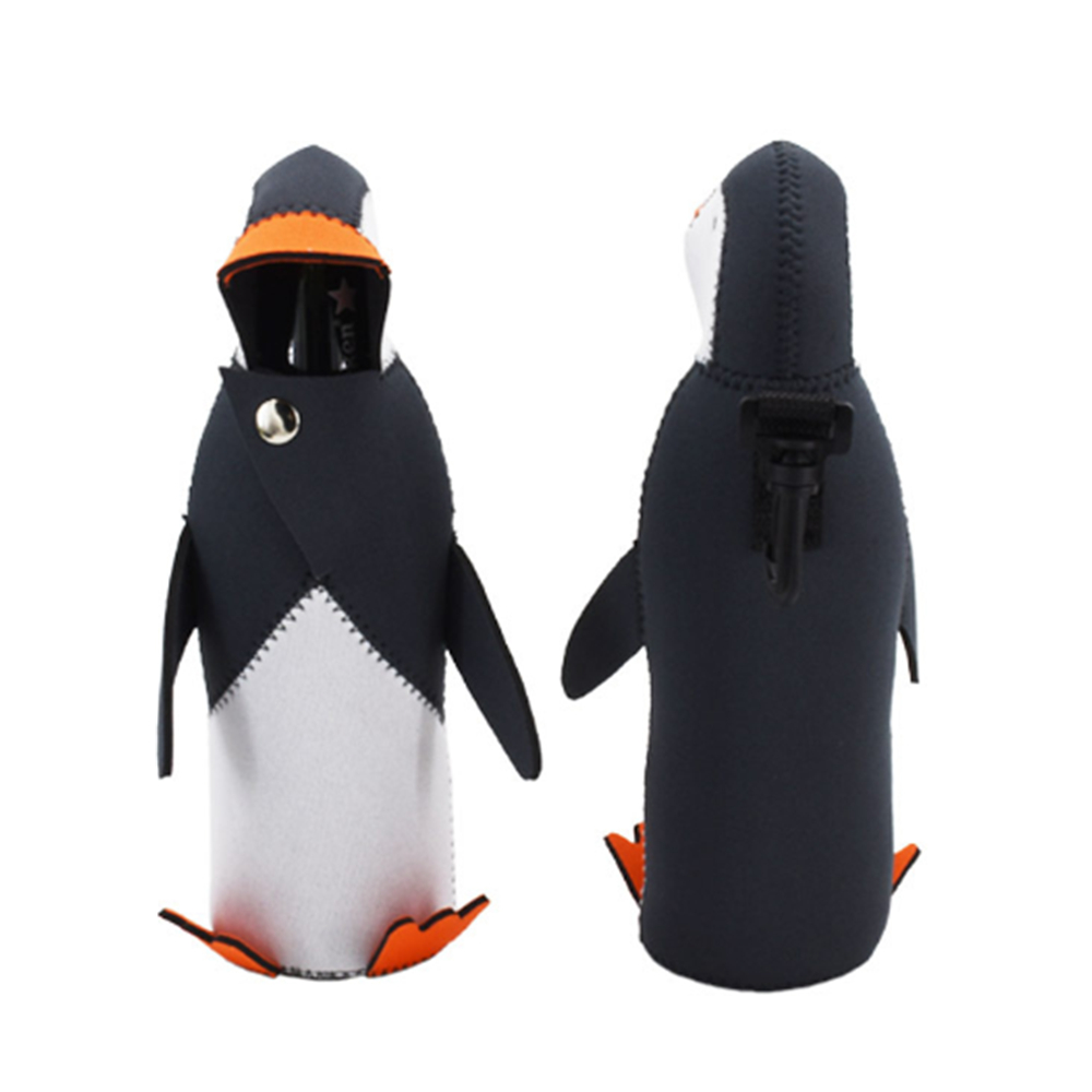 Neoprene Penguin Shape Bottle Coolie, custom koozie with logo imprint 2
