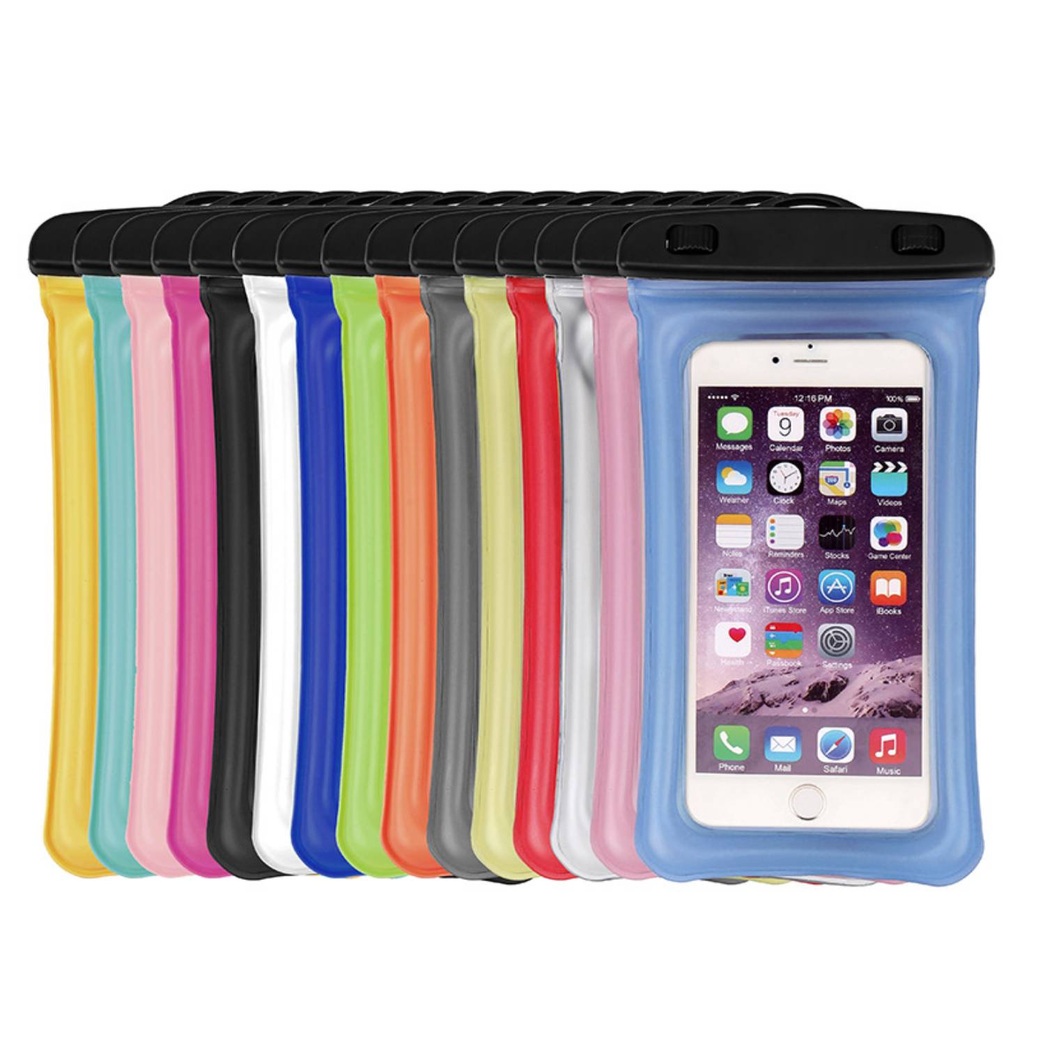 IPX8 Waterproof Floating Mobile Phone PVC Pouch with Lanyard 1
