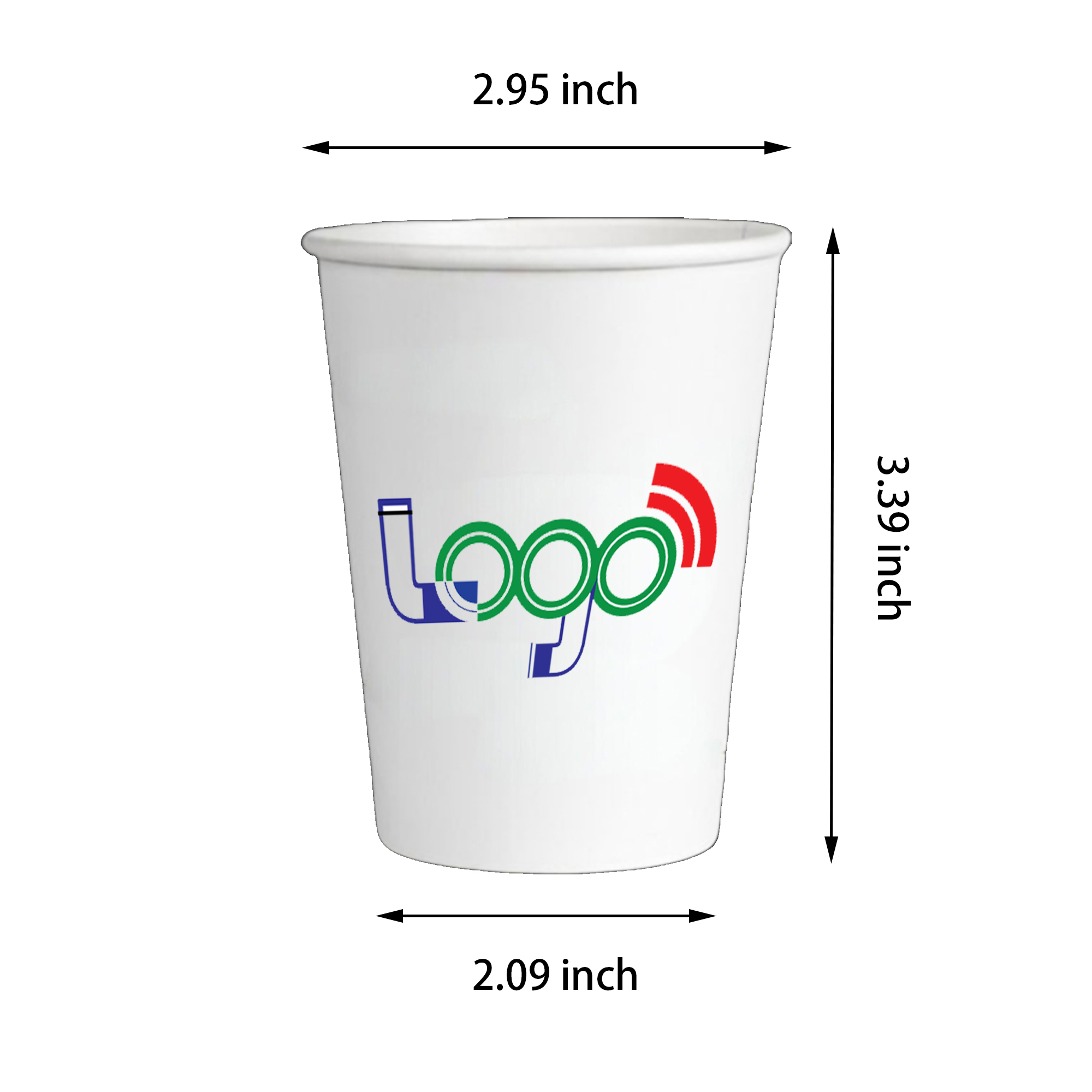 MOQ:300pcs Disposable eco-Friendly Paper Cups 1