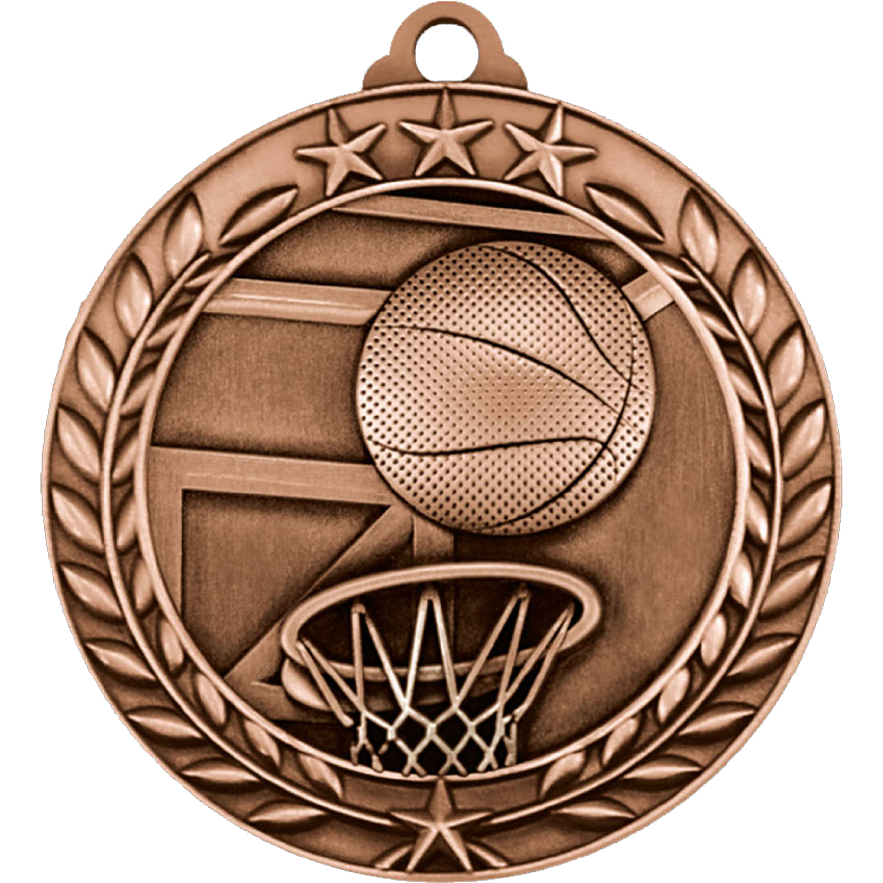 Stock Small Academic & Sports Laurel Medals: Basketball 4