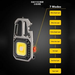 Compact Waterproof Mini Flashlight with Carabiner 3 Brightness Levels 12