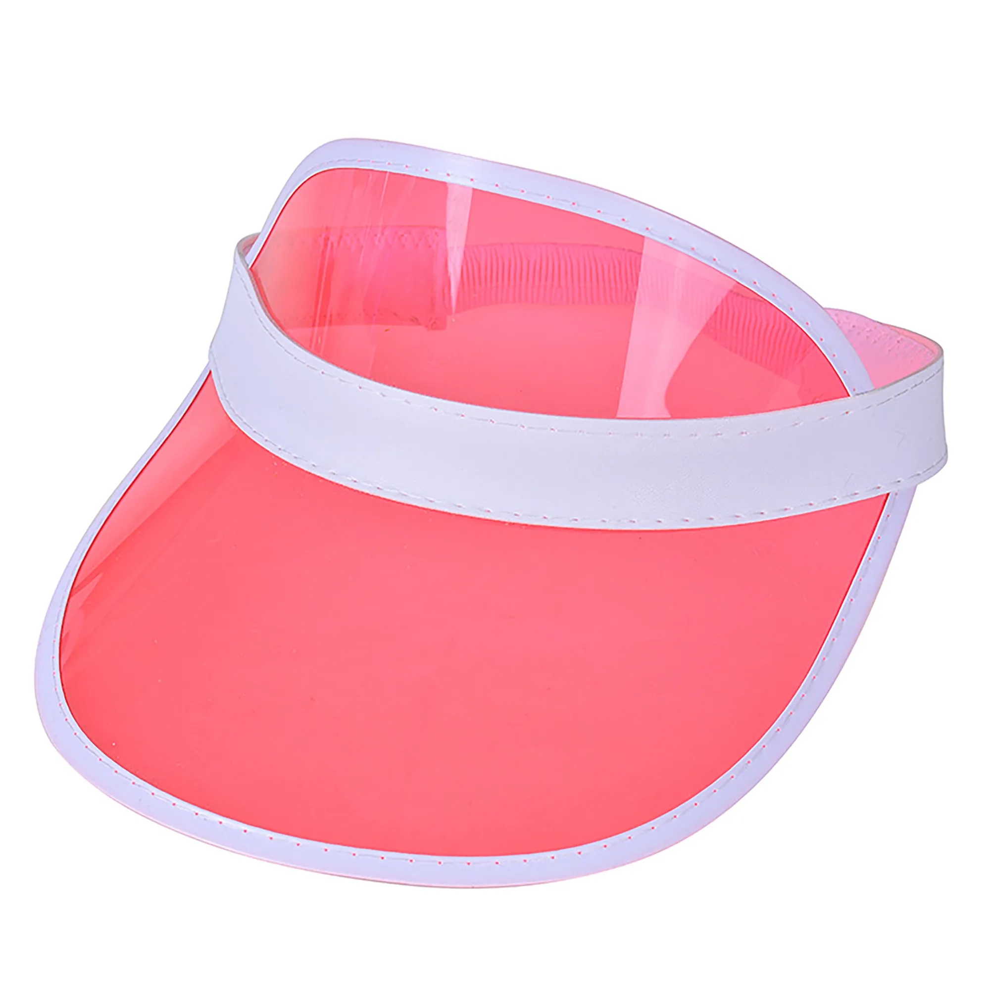 Clear Plastic Outdoor Hollow Top Sun Hat MOQ 100PCS 8