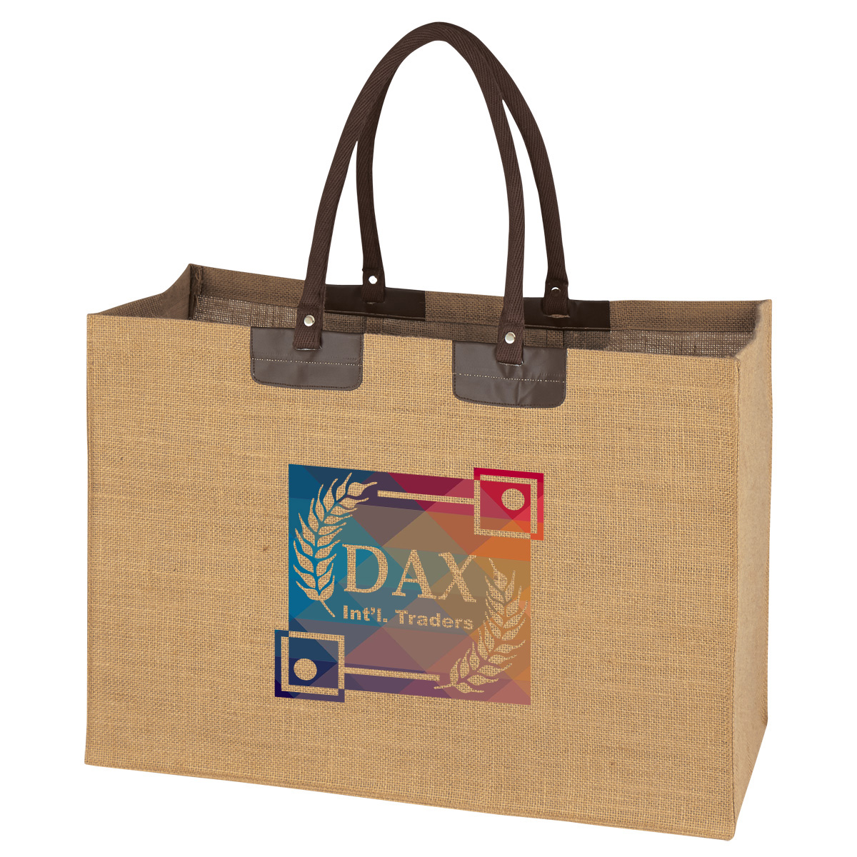 Jumbo Jute Tote Bag, custom tote bag with logo imprint 4