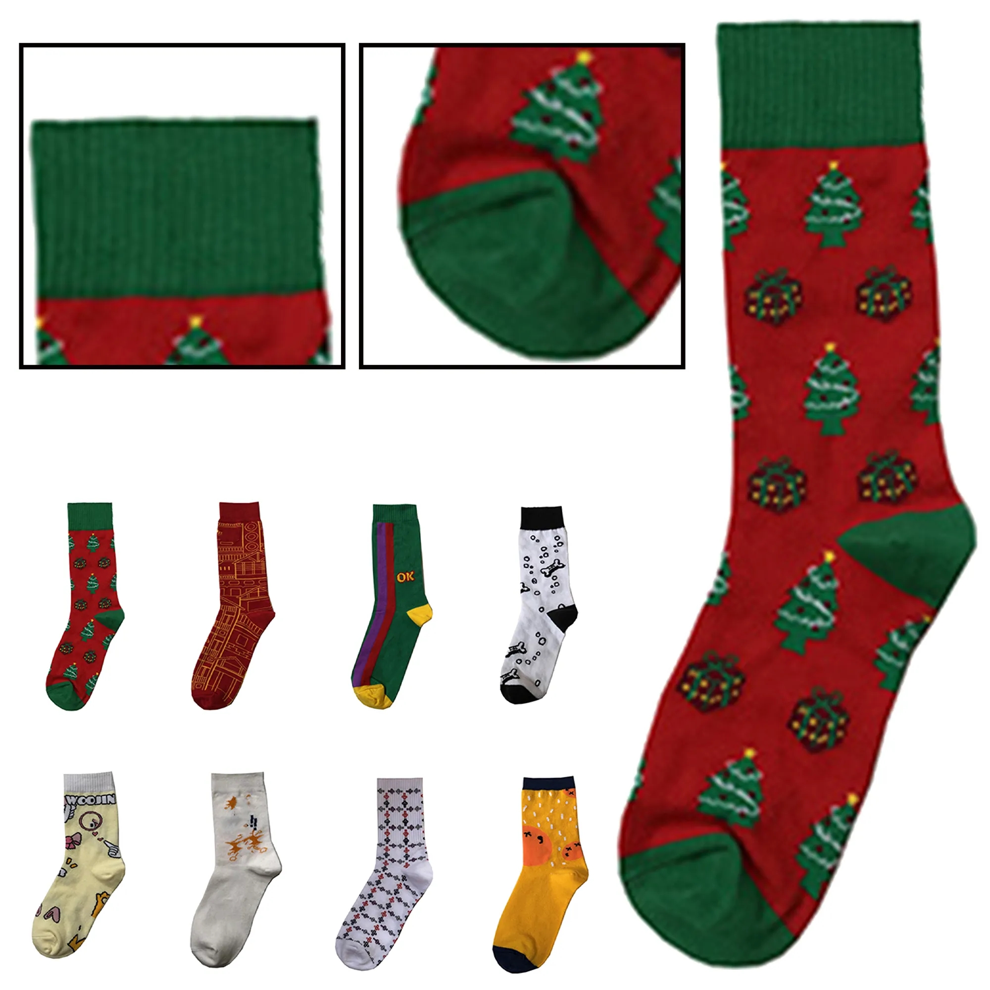 Full Color Jacquard Woven Sports Socks 2