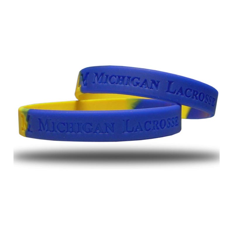 1/2" Debossed & Segmented Silicone Bracelets 1