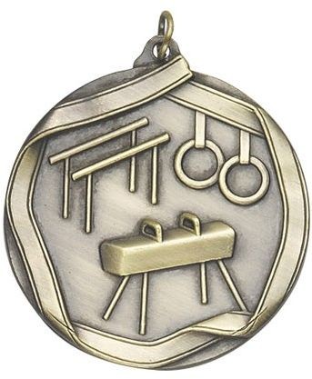 Gymnastics Male Die Cast Medal, 2 1/4" 2