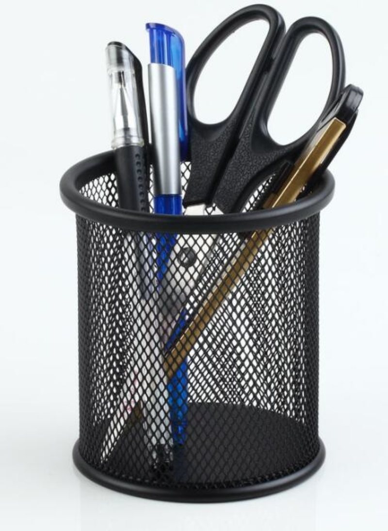 Metal Pen Holder for This holder provides a perfect place to store pens, pencils and other stationer