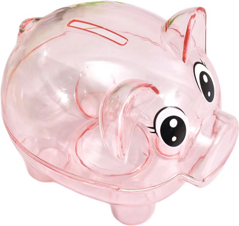 Plastic clear piggy bank 7