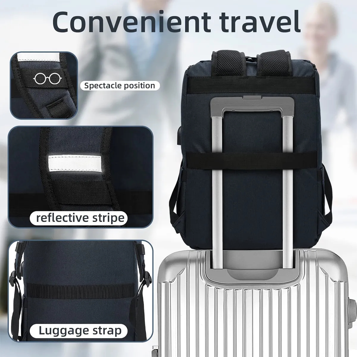 20L Waterproof Business Men'S Retro Office Laptop Backpack 12