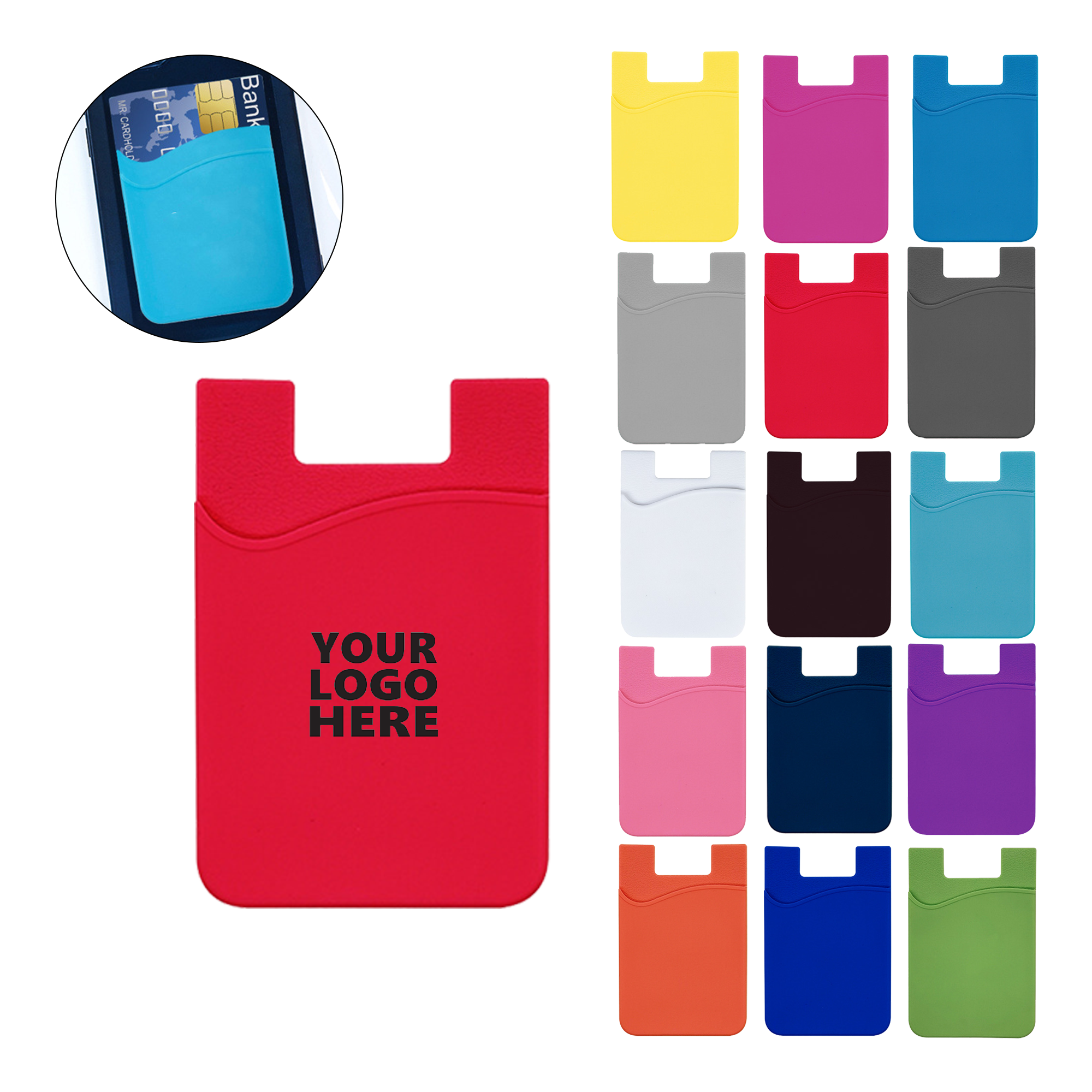 Portable Silicone Phone Card Sleeve 2