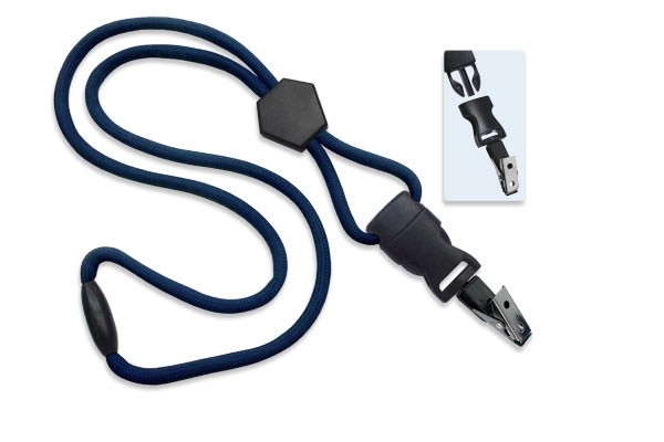 1/4" Polyester Lanyard with Diamond Slider and Quick Release (Plastic J-Hook) 6
