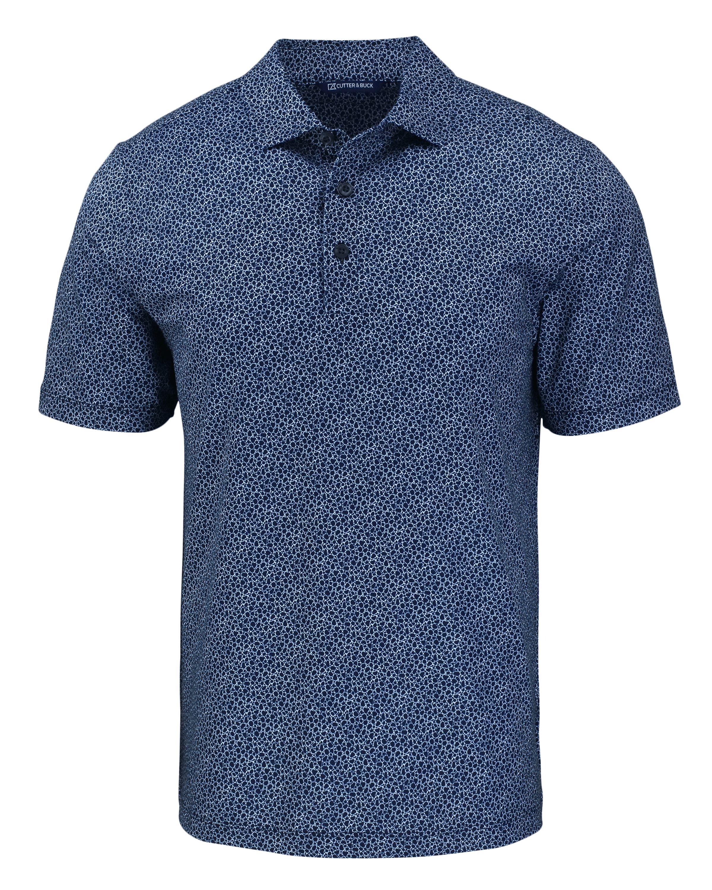 Cutter & Buck Pike Recycled Pebble Print Mens Polo 18